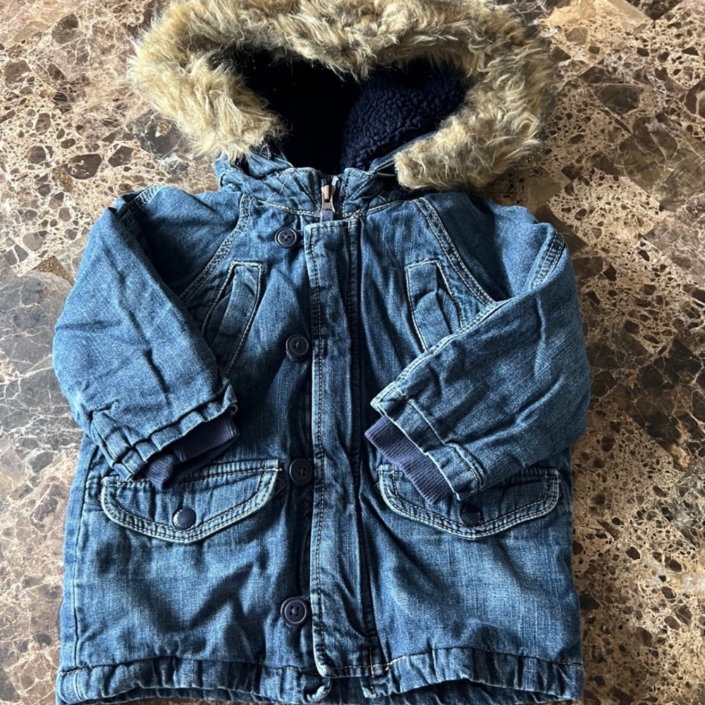 Gap Infant Denim Parka Coats 18-24 Months
